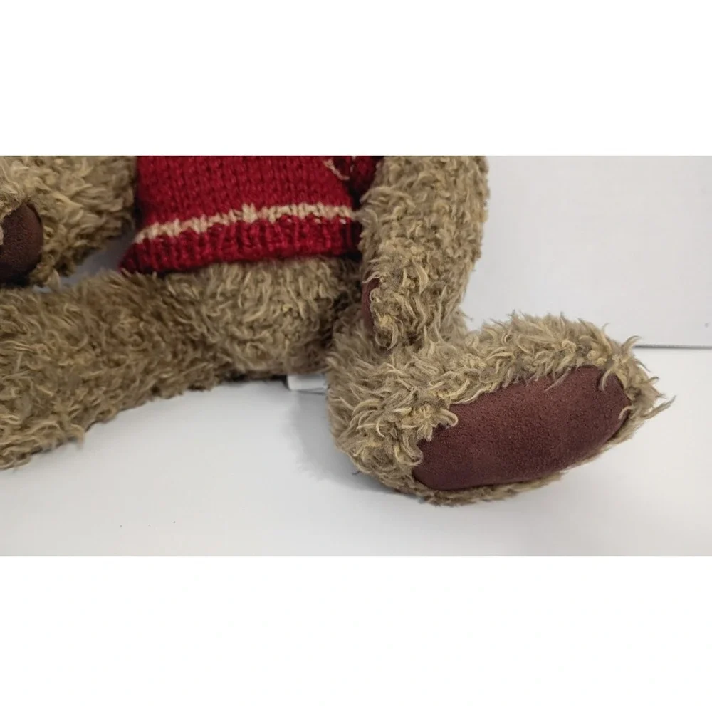 DanDee Collector's Choice Plush Stuffed Brown Teddy Bear Red Sweater 10